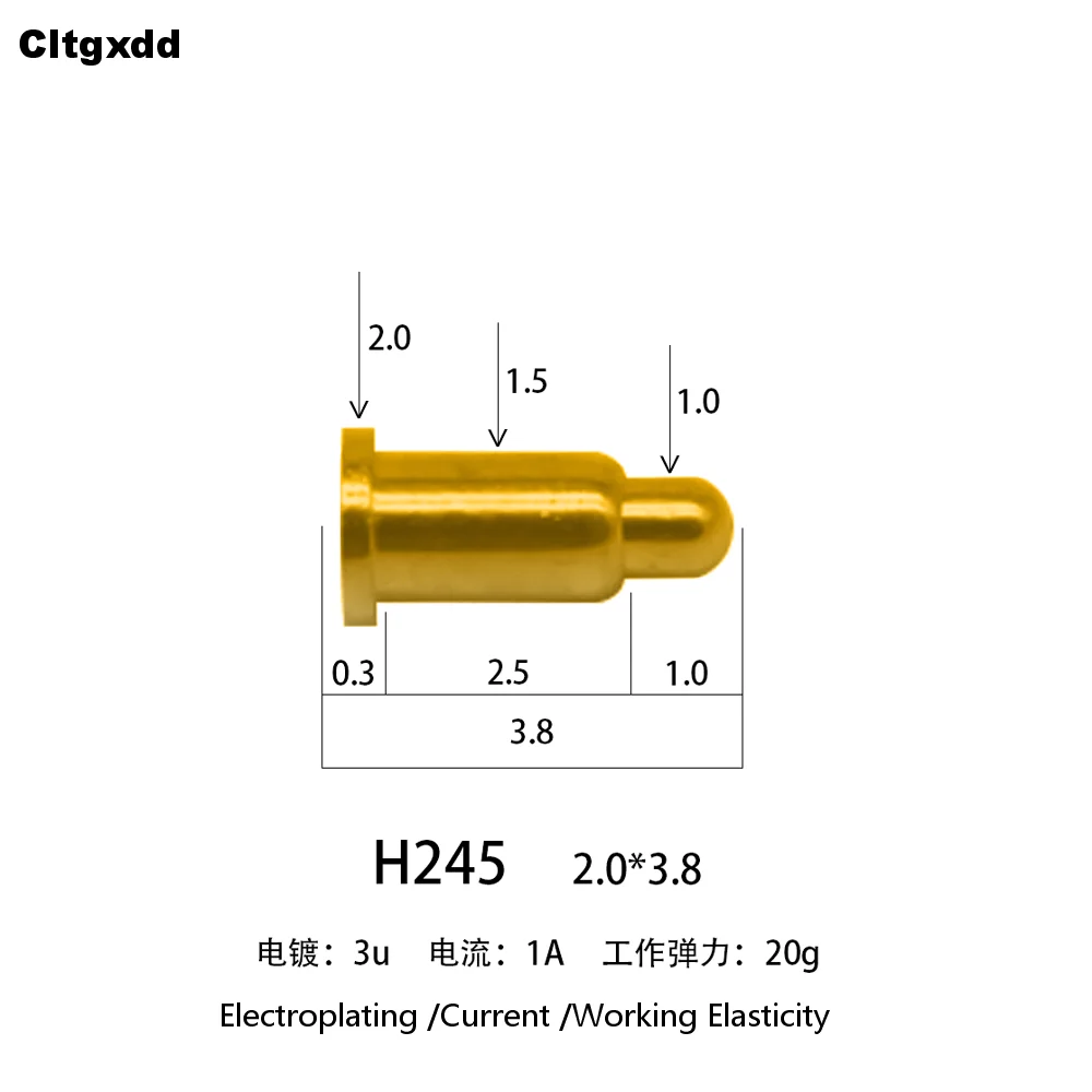 5 шт. Пружинные контактные зонды cltgxdd PogoPin 20A 2.0 5.0 3.8 3.2
