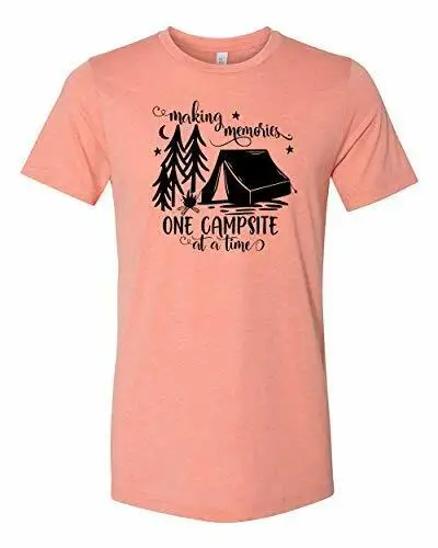 Футболка для кемпинга на закате