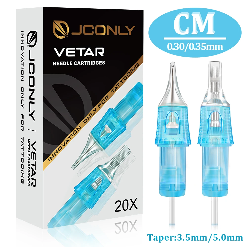 Фото JCONLY VETAR иглы для тату-картриджей 20 шт. см стерилизация безопасность изогнутая игла для татуировки Magnum для тату-машины поставки макияжа №1
