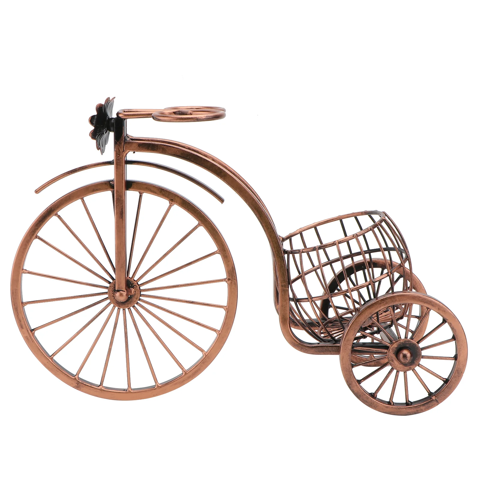 

1Pc Retro Rack Vintage Tricycle Shaped Bottle Stand Decor (Brown)