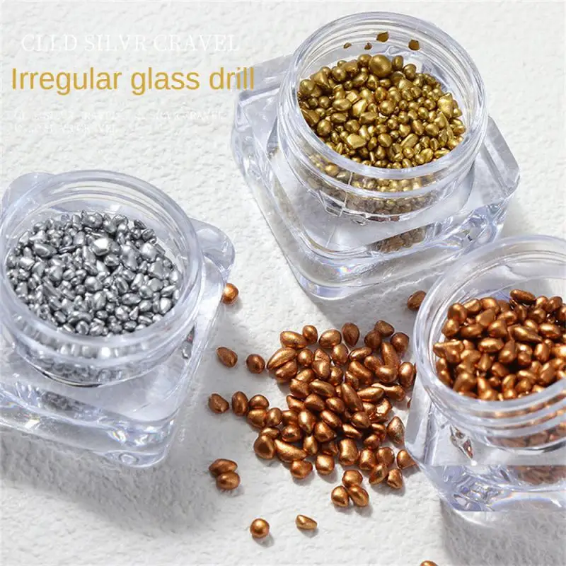 

1 Bottle Nail Decoration Irregular Meteorite Nail Accessories UV Gel Nail Enhancement Crystal Glass Crushed Stone Nail Art Tool