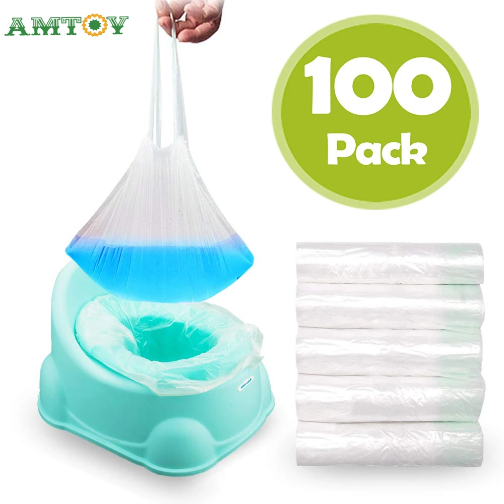 Liner With Drawstring Universal Training Toilet Seat Potty Bags Cleaning Bag For Kid