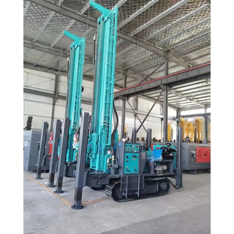 Портативный гусеничная цепь буровая установка для бурения водяных скважин