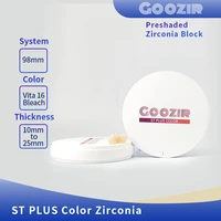 a1 stc preshaded dental zirconia material full porcelain crown cad cam zirconium blocks fordental lab 98mm zirconia disc a1