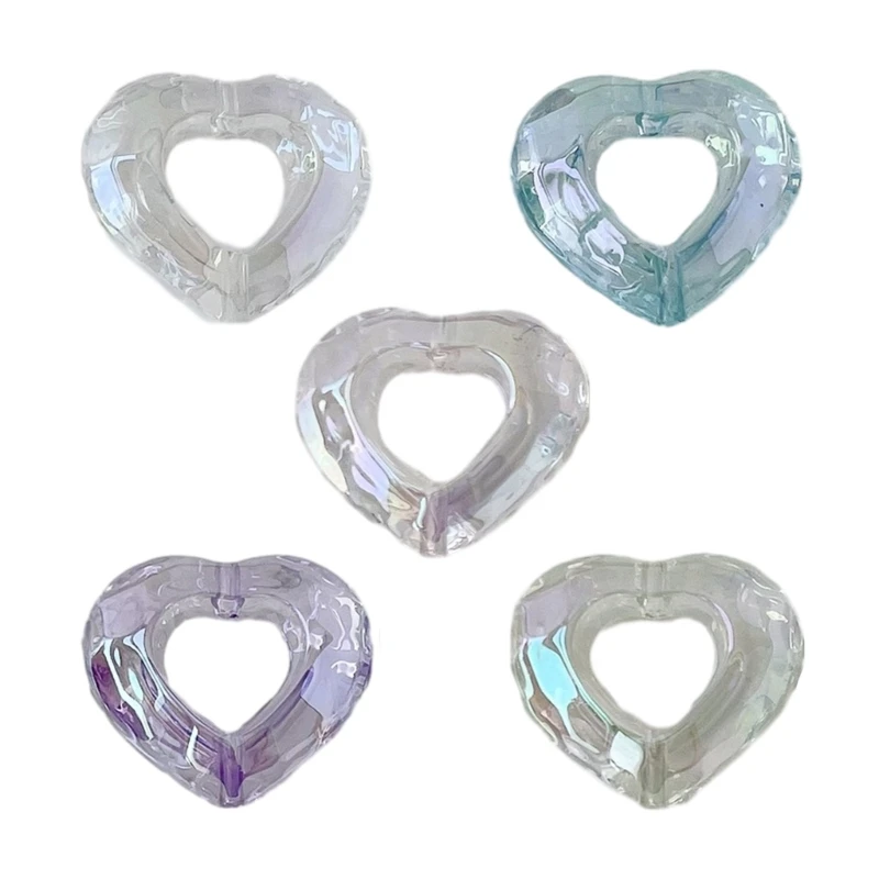 

Acrylic Spacer Beads Straight Hole Heart Shape Beads for DIY Necklace Bracelets