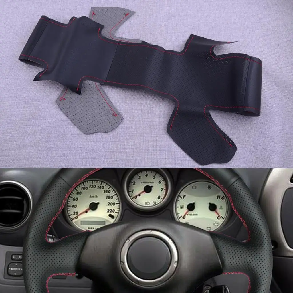 

Car Steering Wheel Cover Anti-Slip Protector PU Leather Fit for Toyota RAV4 Celica Matrix MR2 Corolla Supra Caldina Lexus IS 200