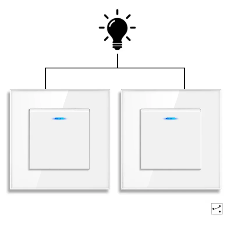 Nwp 1/2Gang Настенные выключатели 2-позиционный механический выключатель света для