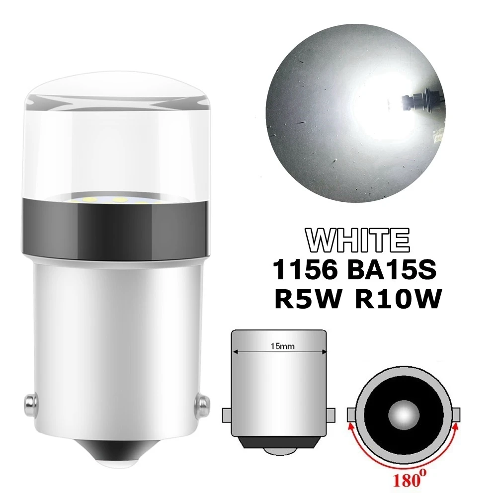 

2 шт. R5W светодиодные лампы R10W 1156 P21W BA15S RY10W BAU15S 1157 P21/5W BAY15D Автомобильные стоп-сигналы Мотоциклетные противотуманные фары Поворотники