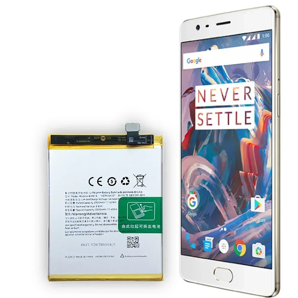 BLP613 Новое качество высшего качества для OnePlus BLP 613 3 One Plus Three 1 + 3000 мАч Сменная