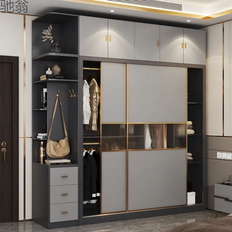 Скандинавский мобильный раздвижной дверной шкаф XMD современный простой домашний