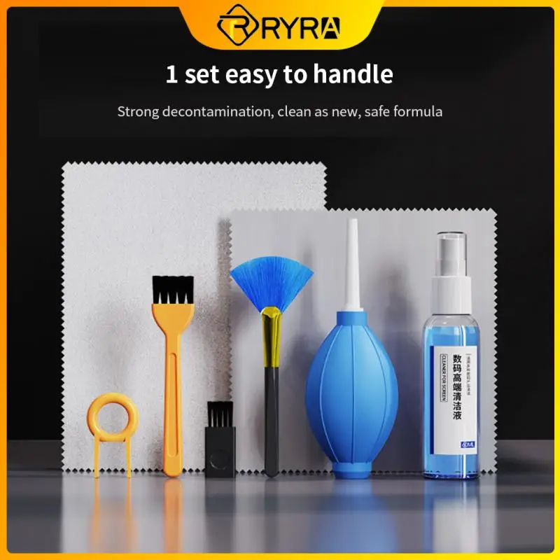 

RYRA Cleaning Kit 4-in-1 Dusting Brush 8 in 1 Digital Cleaning Set For Computer Keyboard Phone Earphone Small Space Cleaner