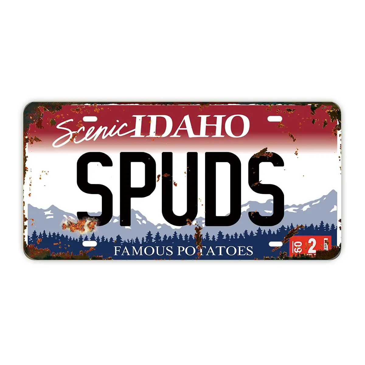 Номерной знак под раковину, рельефные Новые металлические бирки с номером, в винтажном стиле ретро, подставки под раковину, автомобильные номерные знаки (Айдахо)