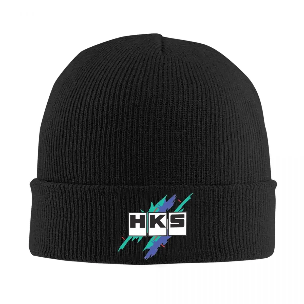 HKS Vintage Knitted Hat Beanies Autumn Winter Warm New Power and Sportser Performance Turbo Logo Cap Men Women