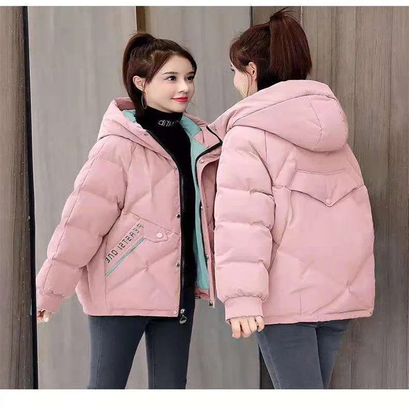 Short Thin Down Jacket for Women Demi-season Parka New In Outerwear Spring Hooded Winter Quilted Padded Coat Oversize 2023 Hot enlarge