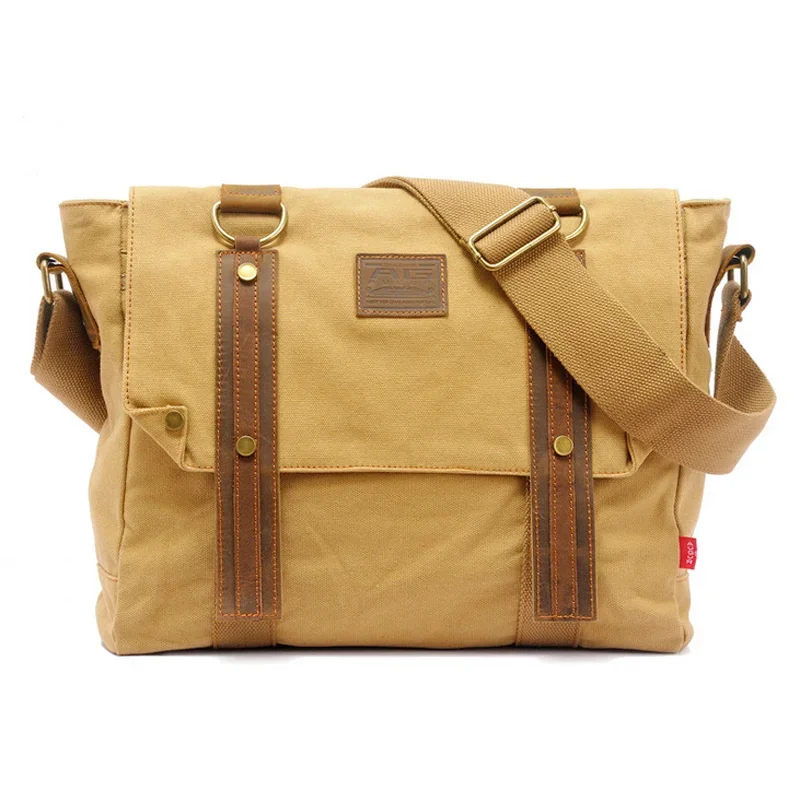Chikage винтажная легкая Холщовая Сумка большой емкости мужская сумка через плечо