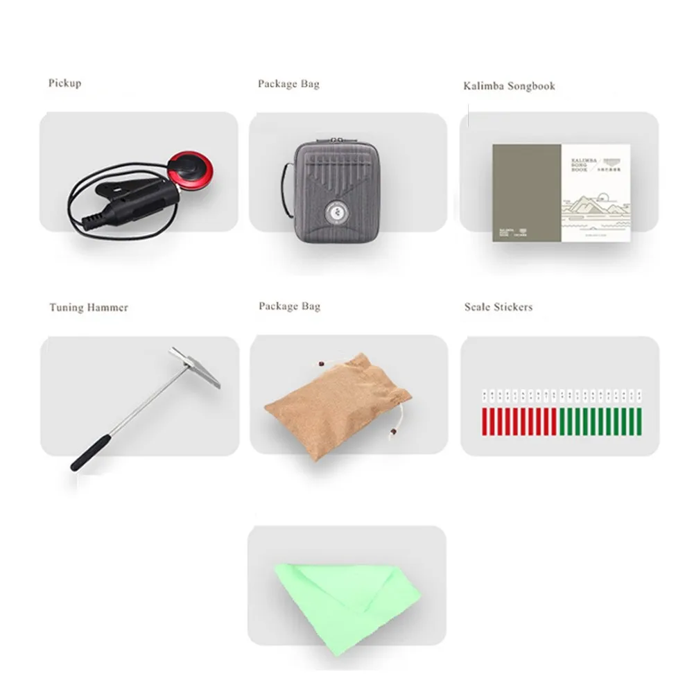

Thumb Piano Kalimba Musical Instruments 21 Key Kalimba For Performance Recording Key-down Design Thickened Integrated