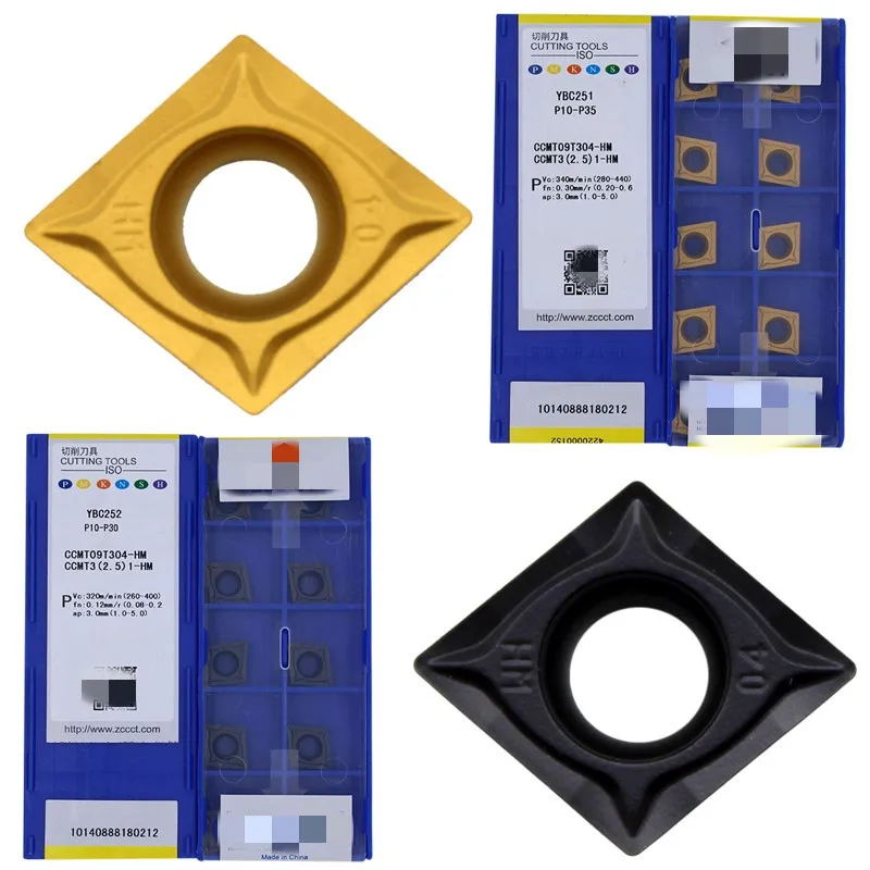 HUAZHICHUN CNC blade CCMT09T304 09T308-HM YBC251 252 Boring insert holes