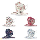 50 шт., маски для взрослых KN95, 4 слоя, с цветочным принтом