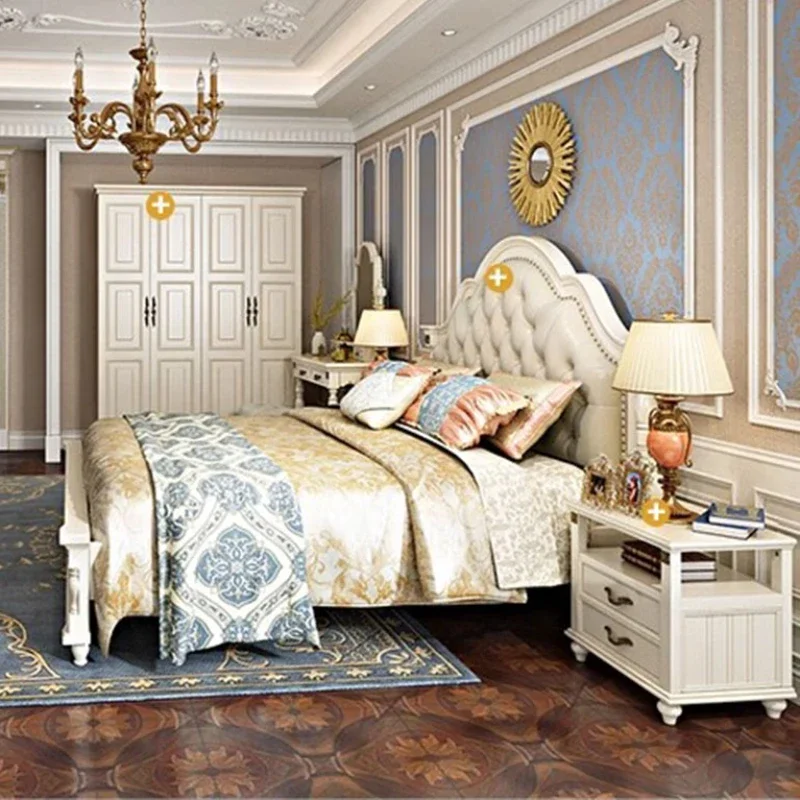 Современная мягкая кровать для спальни King полноразмерные изголовья детские