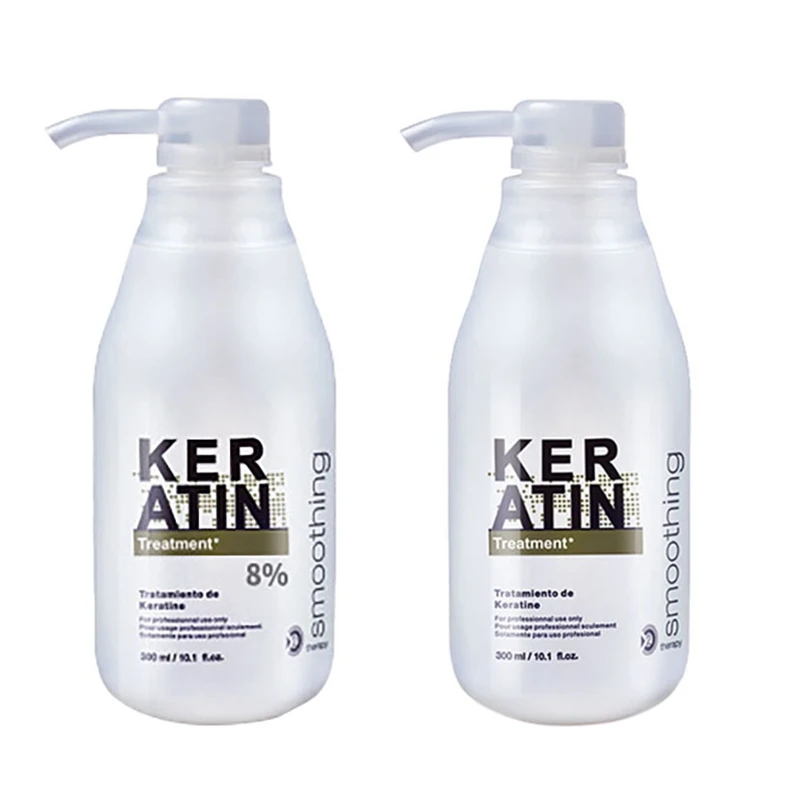 

Purc Brazilian Keratin Treatment Straightening Hair 8% Formalin 300Ml Eliminate Frizz And Make Shiny And Healthier Hair & 5% Str