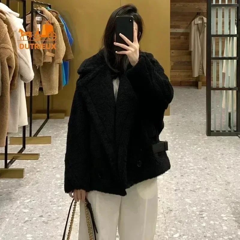 Женская короткая куртка из кашемирового меха