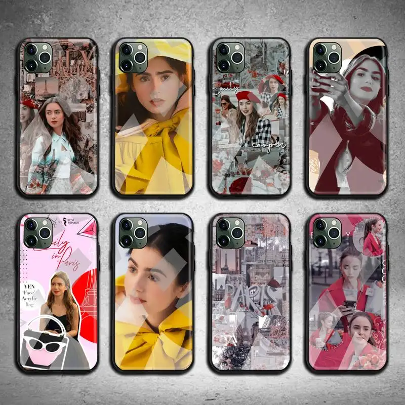 Emily in paris Phone Case Tempered Glass For iPhone 13 12 11 Pro Mini XR XS MAX 8 X 7 6S 6 Plus SE 2020 cover