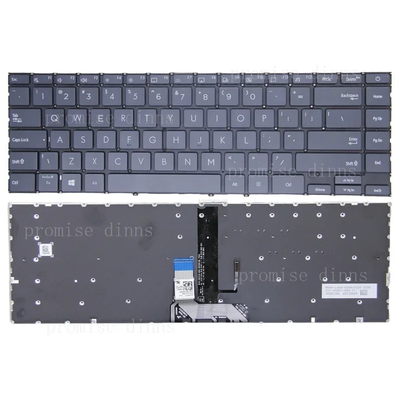Фото Клавиатура с подсветкой (US) для Asus ZenBook 14 UX425E UX425EA UX425J UX425JA UX425IA №3