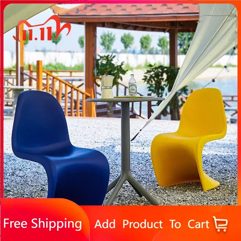 

Современные декоративные обеденные стулья, серый минималистичный промышленный открытый обеденный стул, пластиковые оранжевые стулья, нефтяная мебель