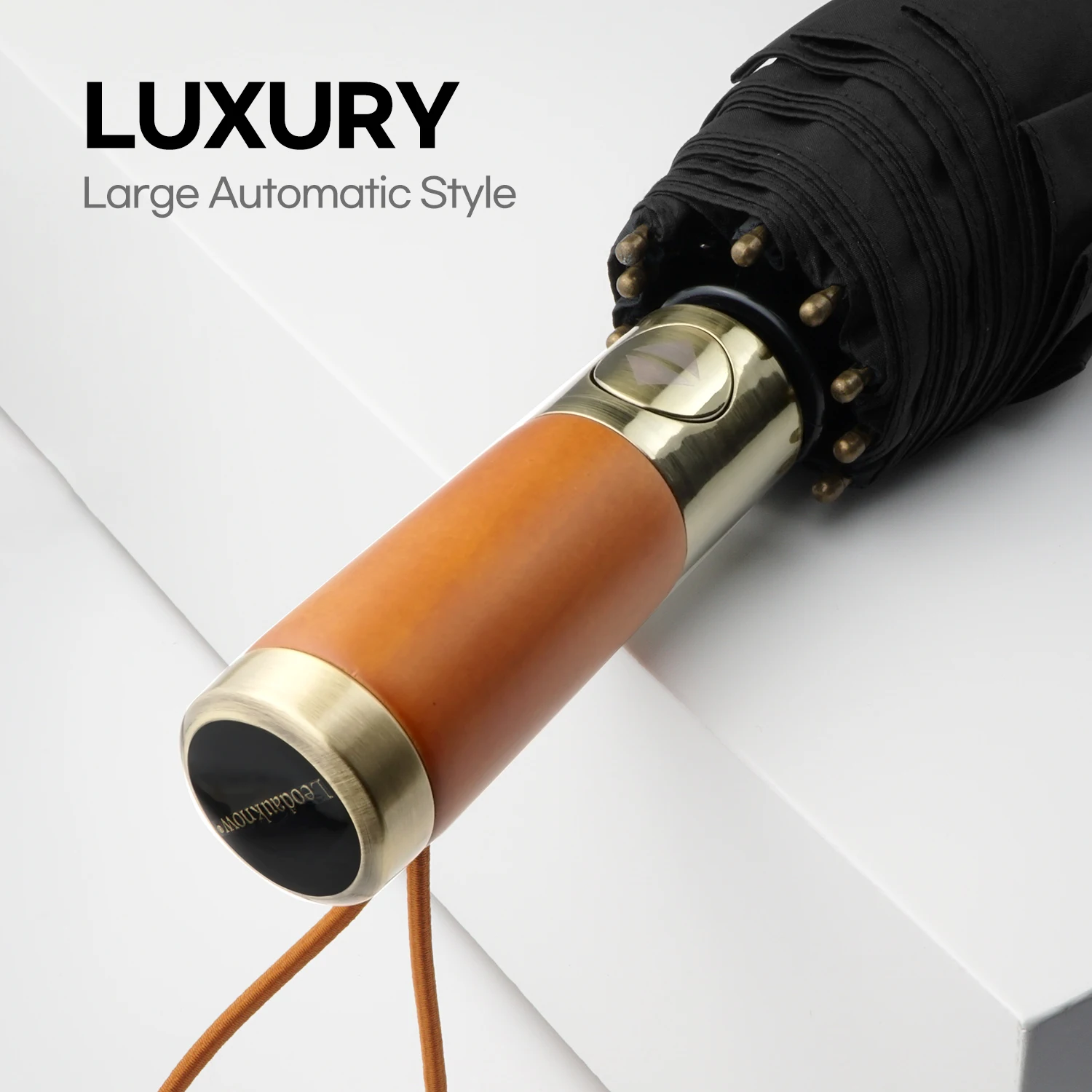

Designer Luxury Umbrella Men Wooden Handle Umbrella Big Automatic Windproof Brand Folding Umbrella Rain Free Shipping Paraguas