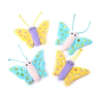 new cat toy including mint simulation sound paper butterfly cat toy plush chewing cute fruit cat toy pet toys