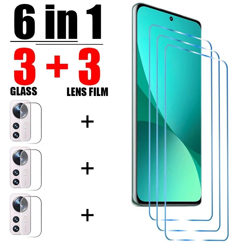 

6in1 Protective Glass for Xiaomi Mi 9 10 11 Lite 10T 9T Pro A2 A3 Tempered Glass for Xiaomi Poco F3 GT M2 M3 M4 X4 Pro 5G X2 X3