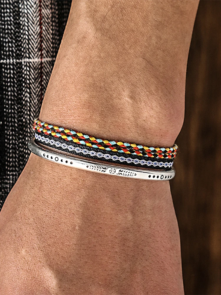 3 шт./комплект, мужские и женские браслеты из серебра 925 пробы