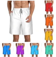mens hot sale color swim shorts quick dry summer swimming beach shorts with pockets mesh lining mens custom swimwear beachwear