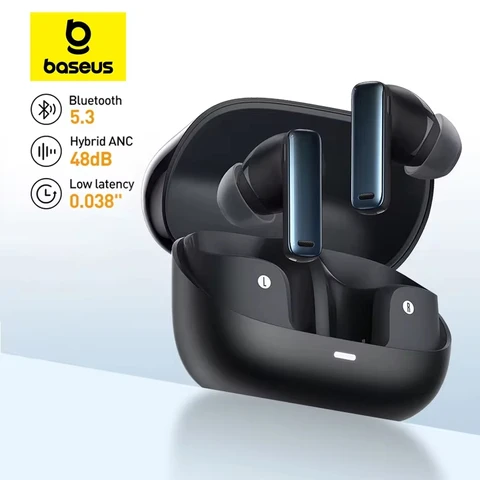 Наушники Baseus Bowie M2s ANC Bluetooth 5,3 с активным шумоподавлением -48 дБ, беспроводные наушники с поддержкой 3D пространственных аудио наушников