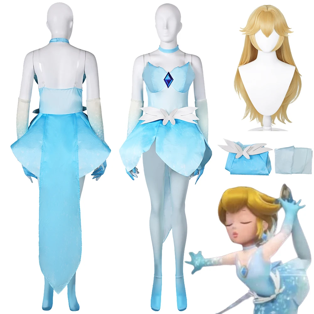 Женский костюм для косплея фигуристки персиковый