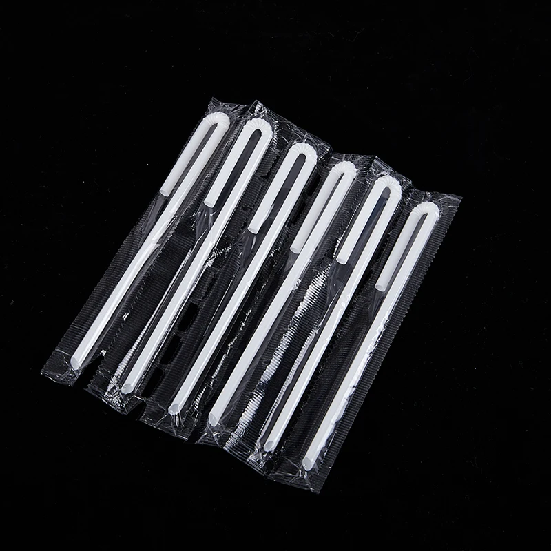 500 шт. одноразовые пластиковые изогнутые соломинки индивидуально упакованные