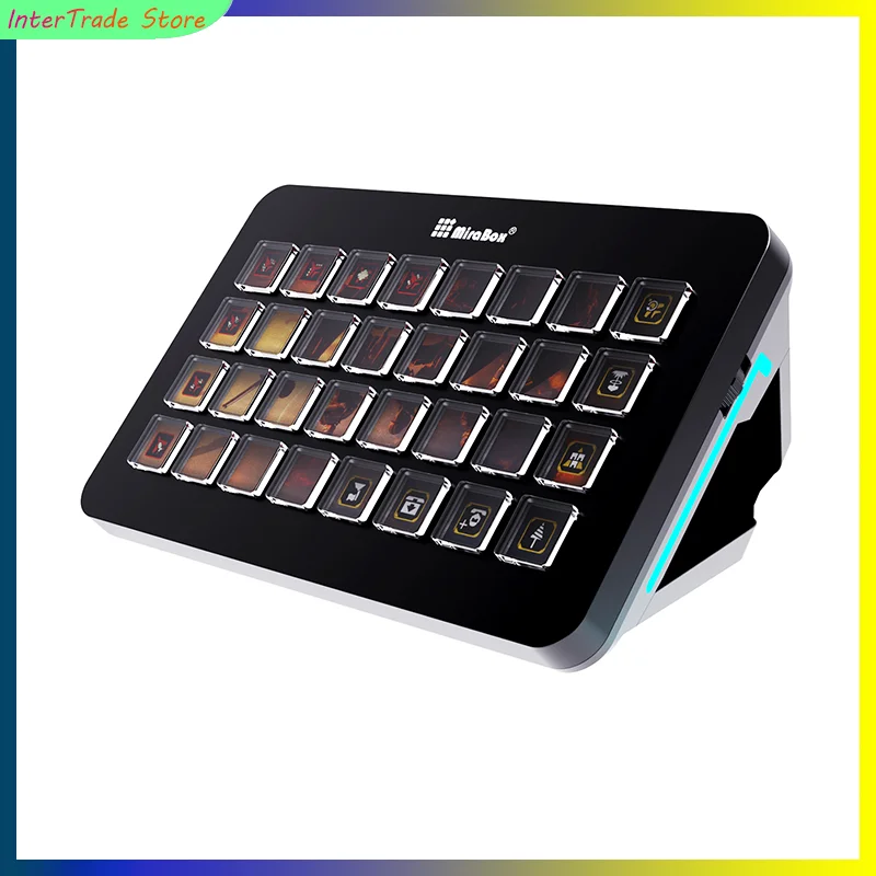 Фото Макро-клавиатура Mirabox XL Stream Deck, 32 программируемые клавиши, визуальная живая консоль, центральное управление, игровые аксессуары для ПК №1