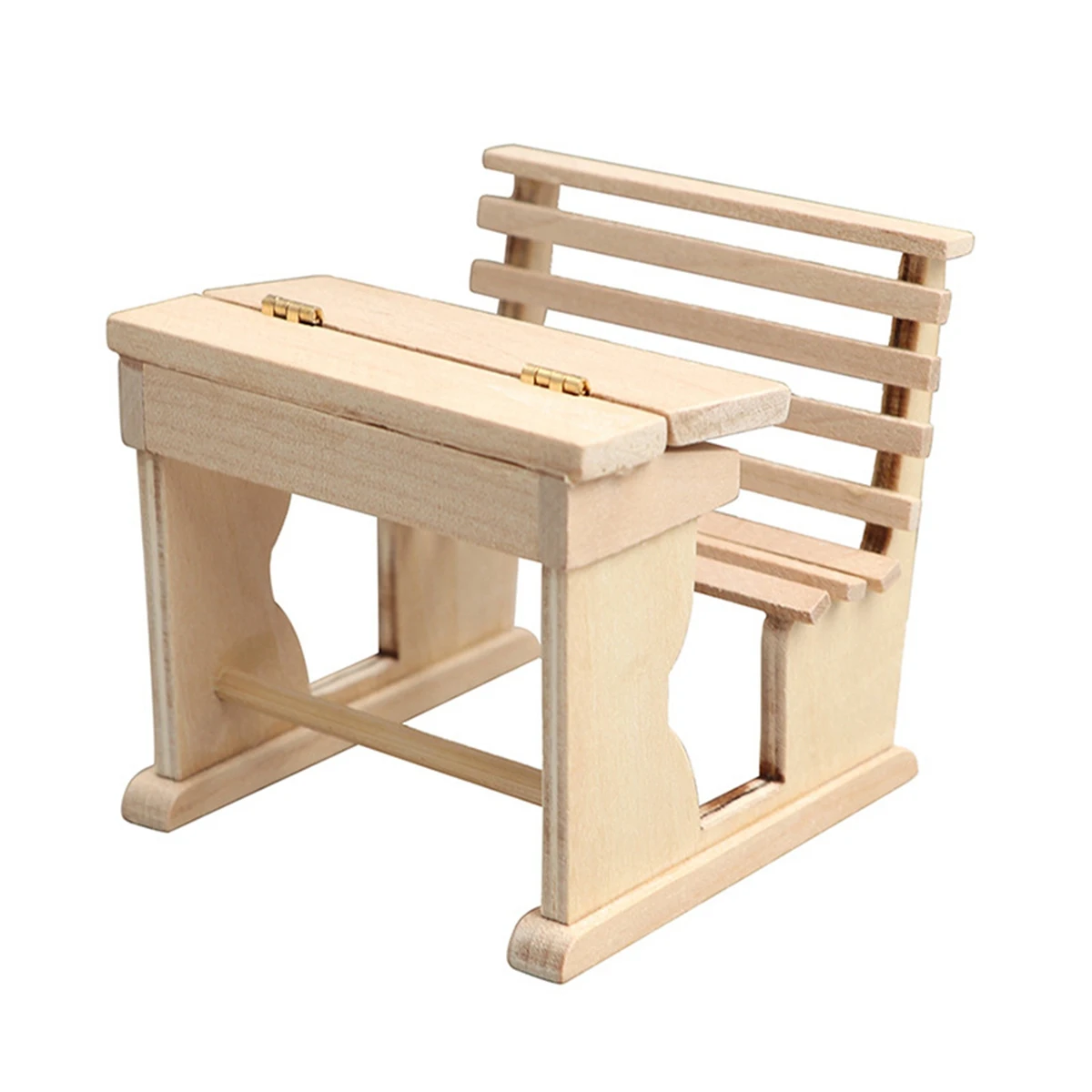 

Деревянный стол для письма 1/12, детская мебель для школы, модель игрушечного декора, аксессуары