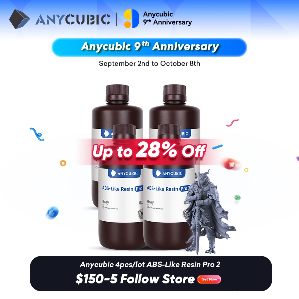 ANYCUBIC как ABS Pro 2 405nm 3D принтер УФ смола для ЖК SLA DLP принтеры быстроотверждаемая