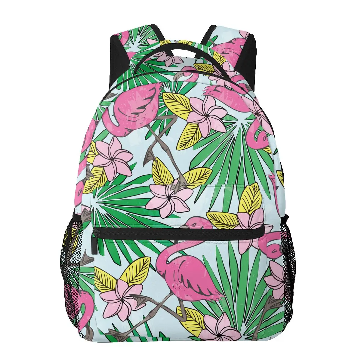 

Backpacks For Women Tropical Flower And Flamingo Backpacks For Men
