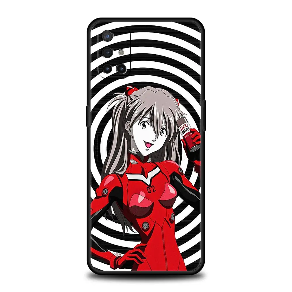 Мягкий черный чехол с рисунком из аниме Neon Genesis Evangelion EVA для телефона OnePlus 9 8 7 7T 10 Pro
