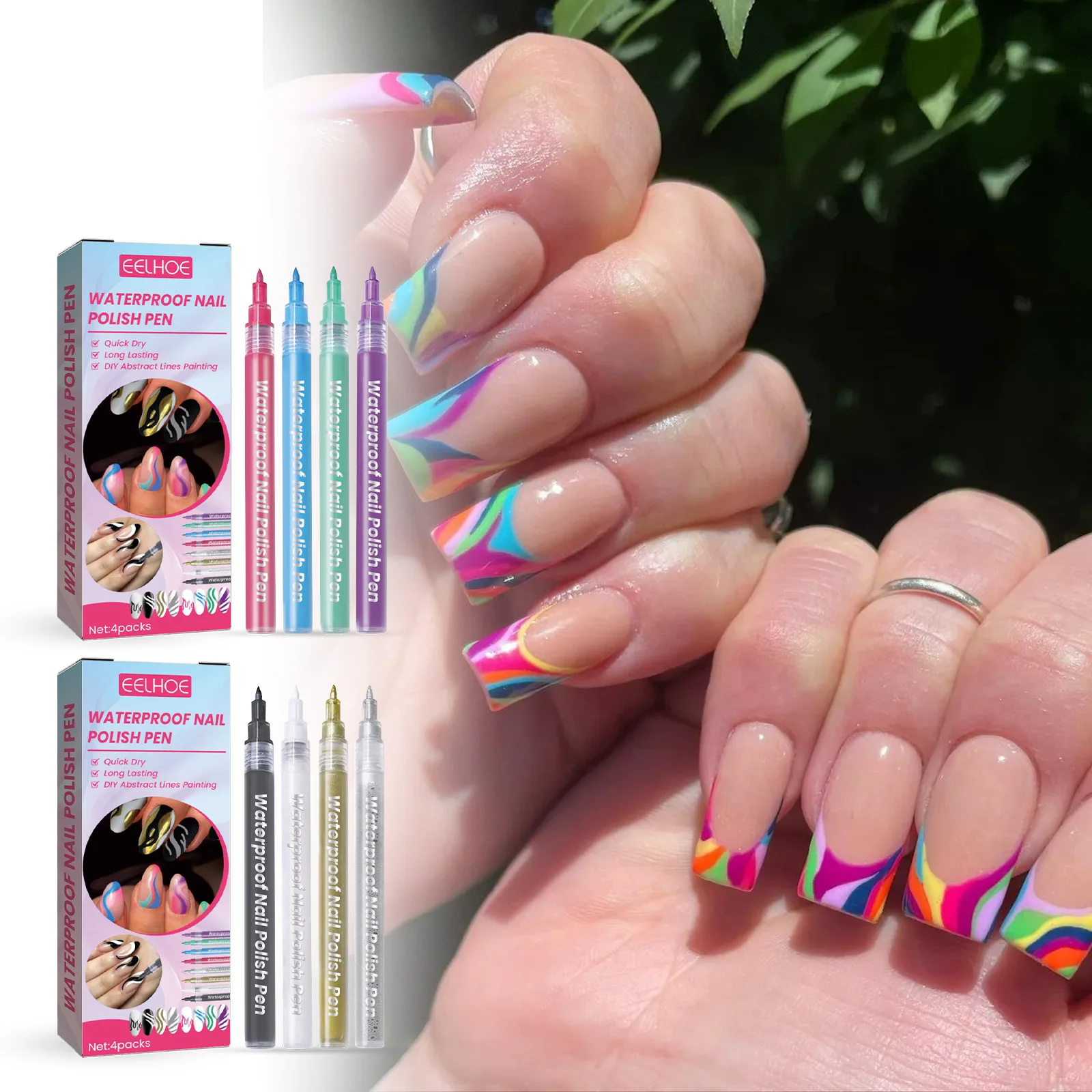 

4 шт., граффити для дизайна ногтей