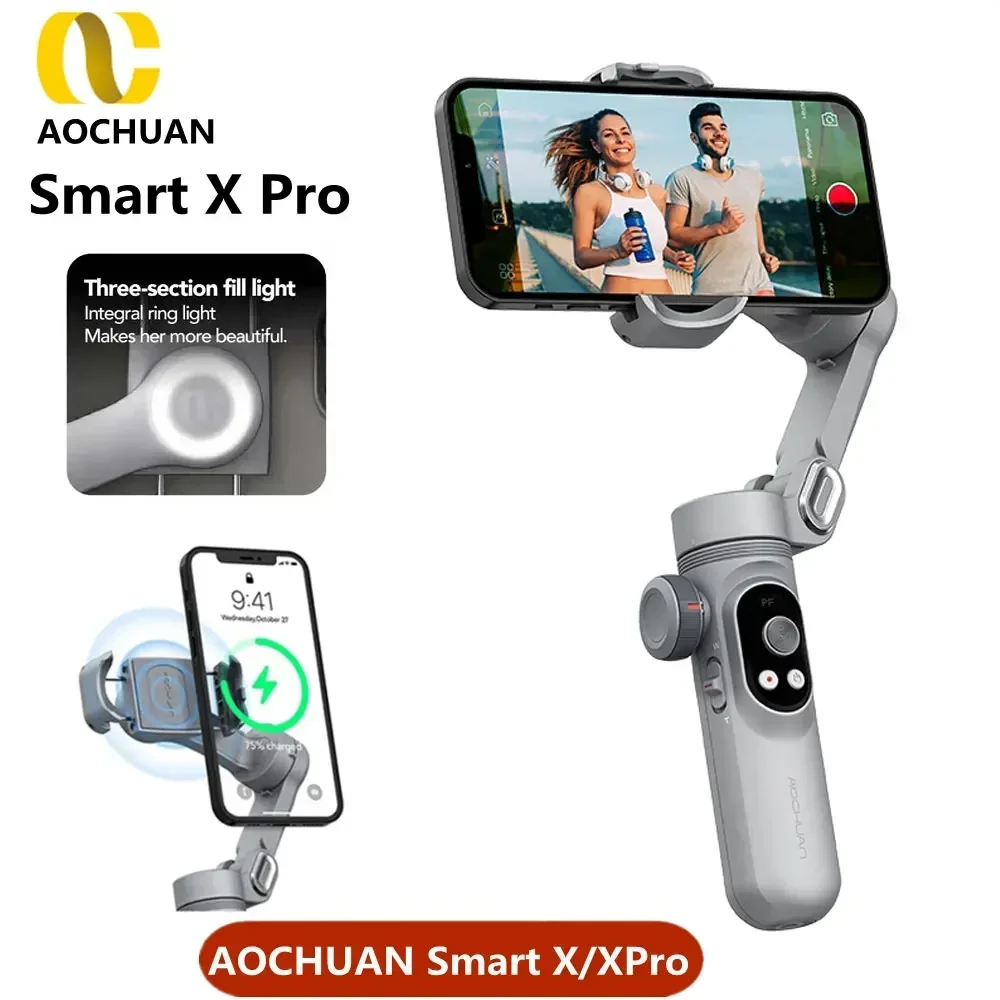 AOCHUAN Smart X и Pro 3-осевой складной ручной стабилизатор подвеса с защитой от