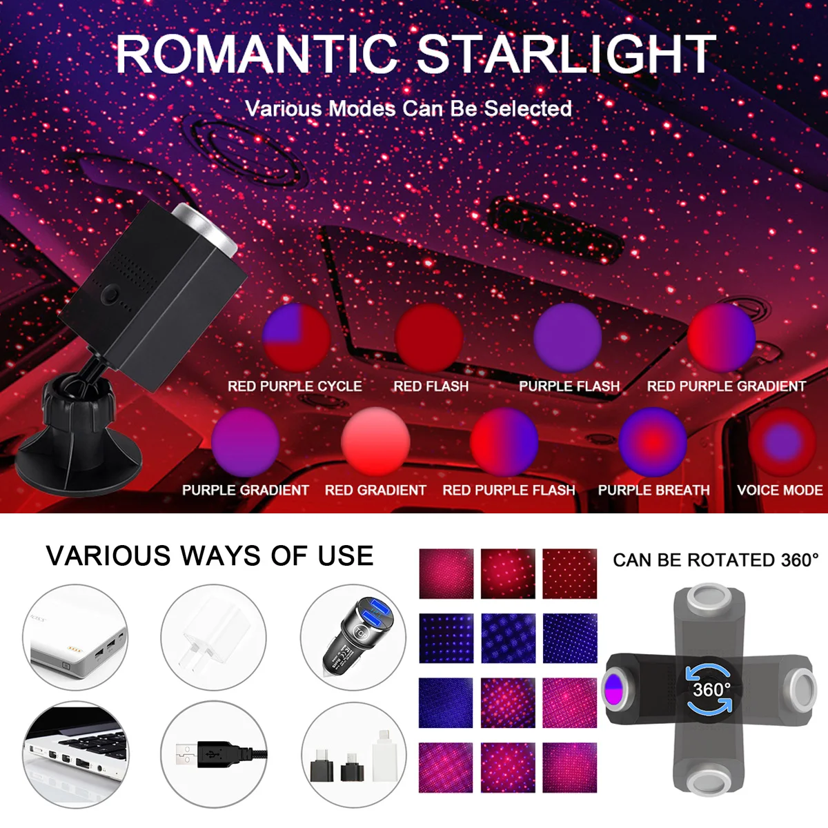 Рисунок 6 - Звуковая активация USB Перезаряжаемый