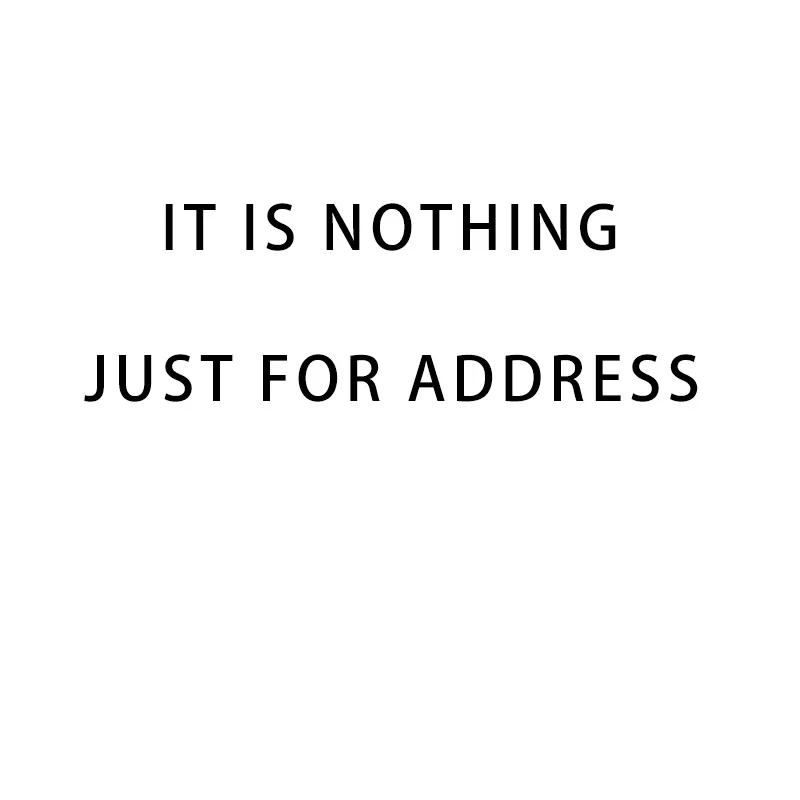 

It is for order new address