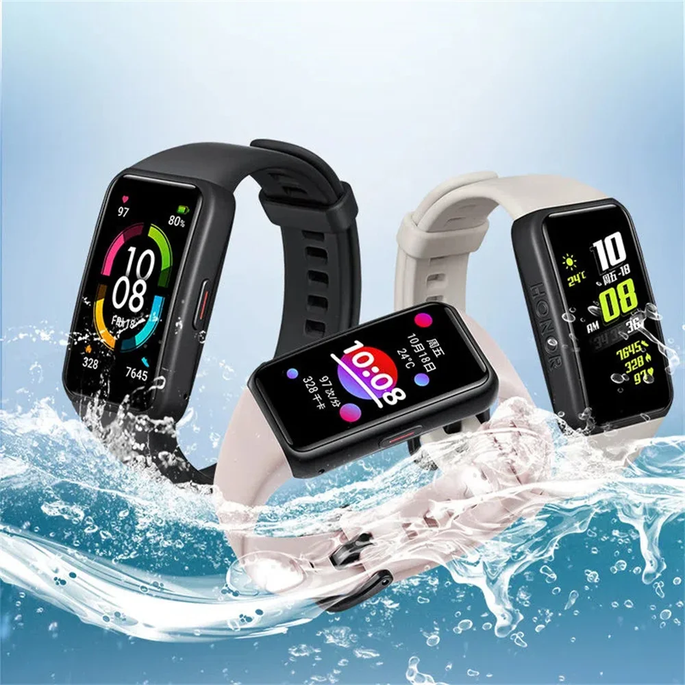 Replacement Strap For Huawei Band 6 Strap Silicone Watch Strap For Honor Band 6 Huawei Band 6 Pro Strap Adjustable Wristband