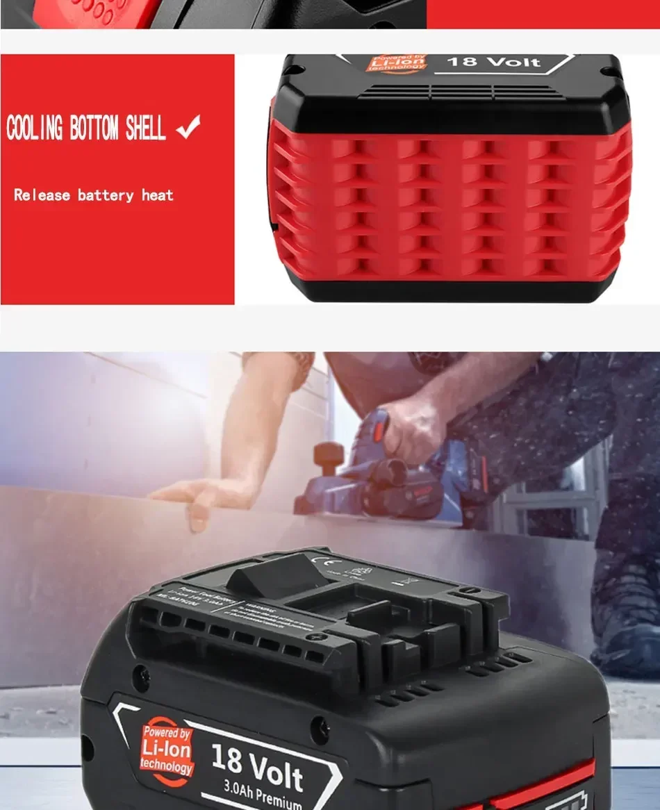 Аккумуляторная батарея для Bosch 18v Professional GSR180/GKS185/GWS180/GSB185/BAT609