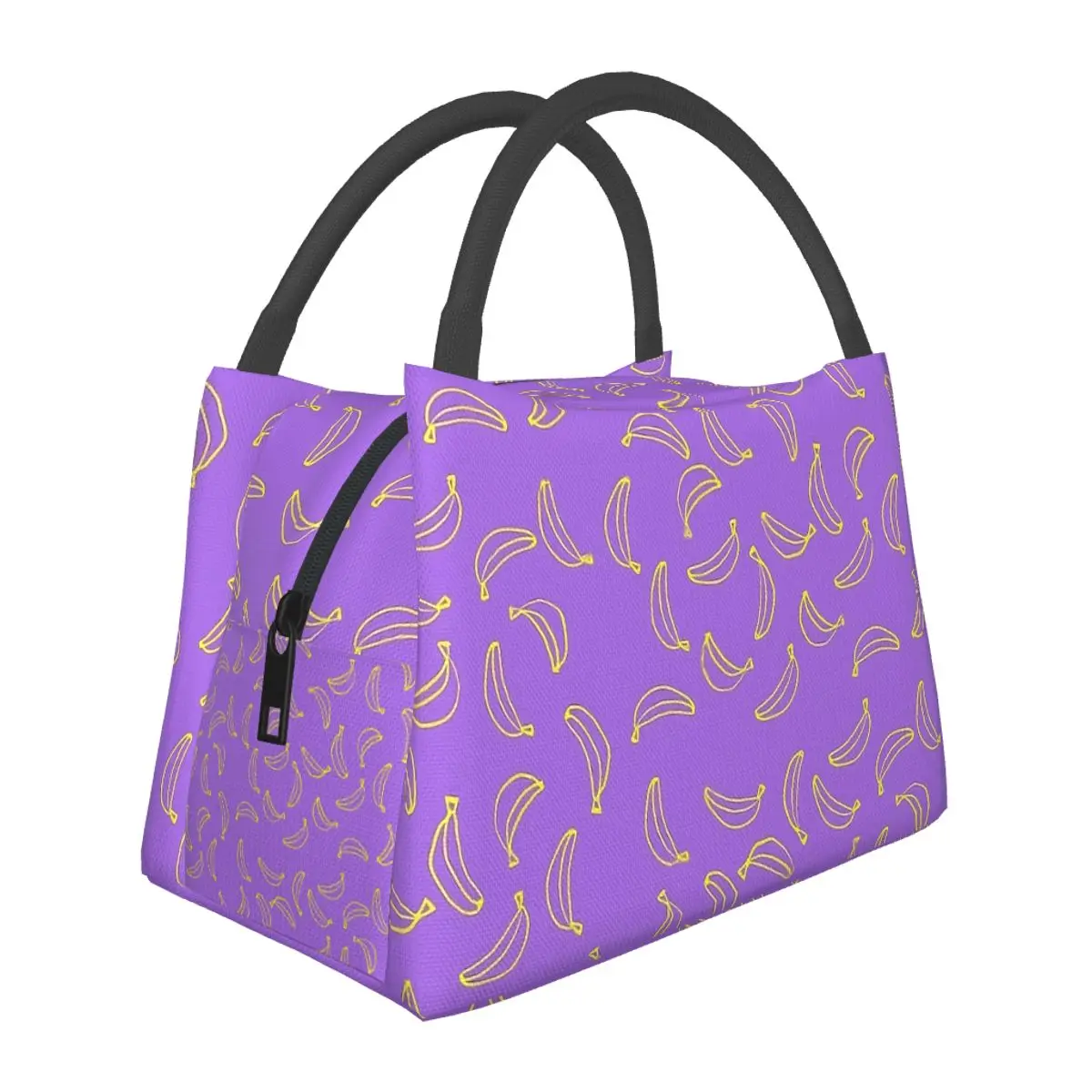 

Colorful Banana Lunch Bag Abstract Print Funny Lunch Box Travel Portable Tote Food Bags Print Cooler Bag