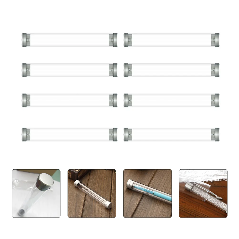 

8Pcs Pen Tube Box Fine Nice Chic Ballpoint Pen Box Gift Container