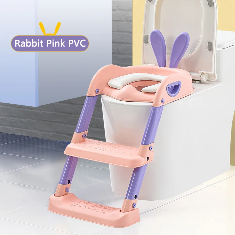 Ladder Infant Cute Folding Urinal Backrest Training Chair With Step Stool For Toddler Boys Girls